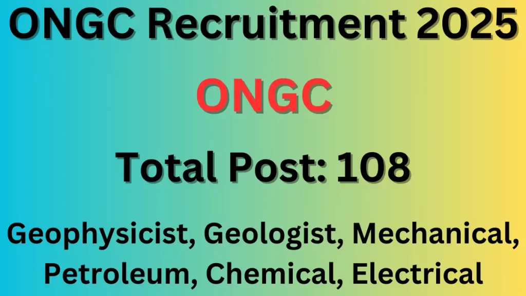 ongc recruitment 2025